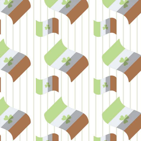 transparent irish flags with shamrocks pattern design - Download Free Stock Videos Pikwizard.com