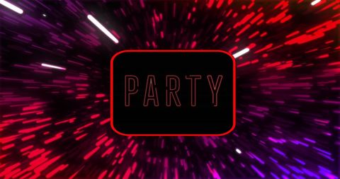 Party Neon Light Trails on Black Background - Download Free Stock Images Pikwizard.com
