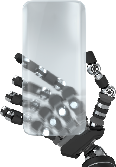 Robotic Hand Holding Transparent Smartphone in Futuristic Concept - Download Free Stock Videos Pikwizard.com