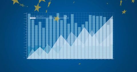 financial graph with european stars highlight global market trends - Download Free Stock Images Pikwizard.com