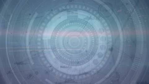 Futuristic Digital Interface with Data and Network Connections