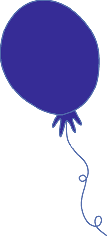 stylized blue balloon with string on transparent background - Download Free Stock Videos Pikwizard.com