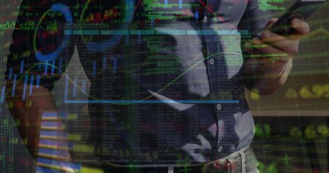 financial data interface with professional analyzing smartphone - Download Free Stock Images Pikwizard.com