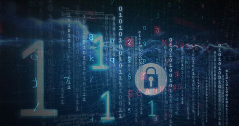 Digital Security with Data Processing Visualization - Download Free Stock Images Pikwizard.com