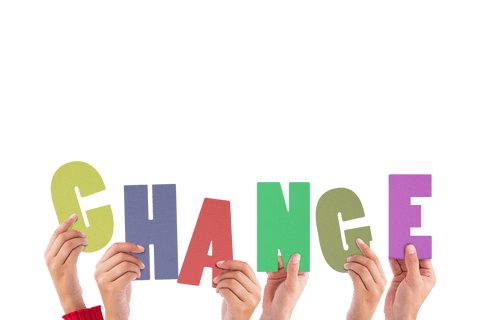 Hands Holding Change Text on Transparent Background Illustration - Download Free Stock Videos Pikwizard.com
