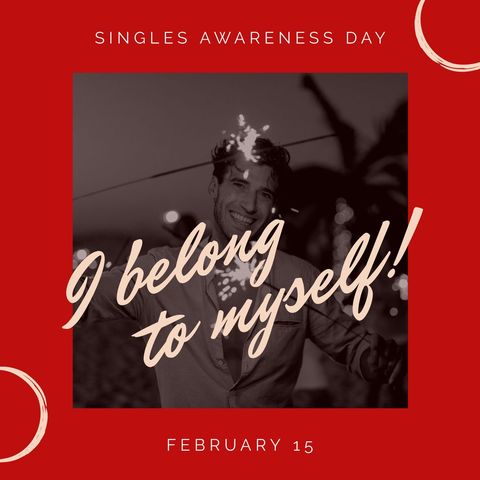 Singles Awareness Day Celebration with Joyful Sparkler - Download Free Stock Templates Pikwizard.com