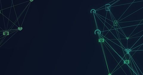 Digital Interface Network with Media and Business Icons - Download Free Stock Images Pikwizard.com