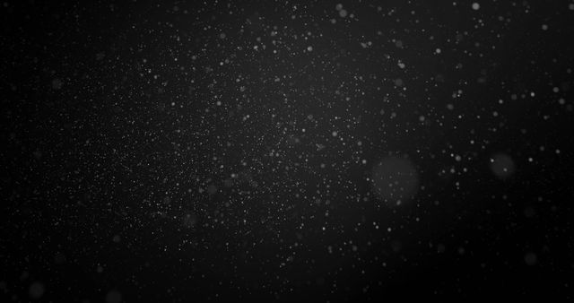 Black background with floating dust particles, creating a serene and mysterious atmosphere. Perfect for backgrounds, overlays, and emphasizing magic or dream-like effects.