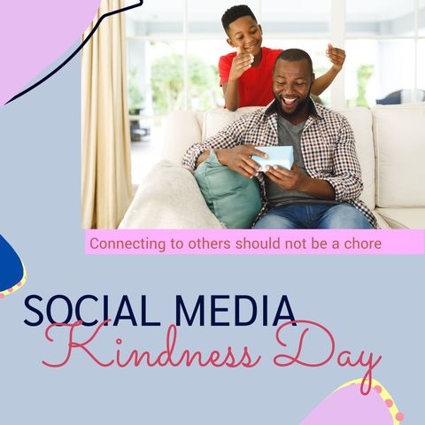 Father and Son Bonding on Social Media Kindness Day - Download Free Stock Templates Pikwizard.com