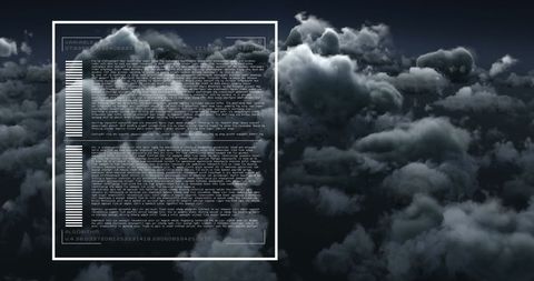 Digital Cloud Computing in Atmospheric Setting with Data Overlay - Download Free Stock Images Pikwizard.com