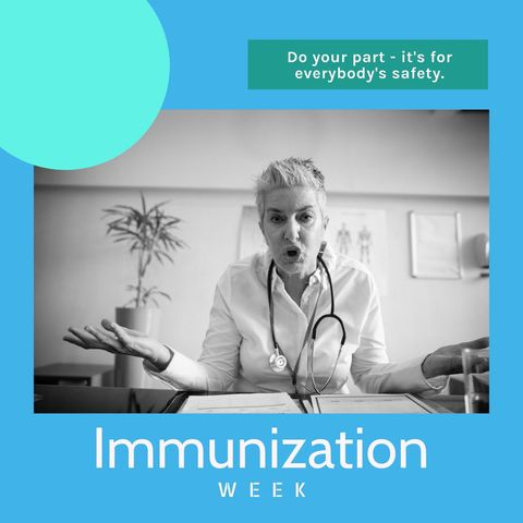 World Immunization Week Awareness with Concerned Doctor - Download Free Stock Templates Pikwizard.com