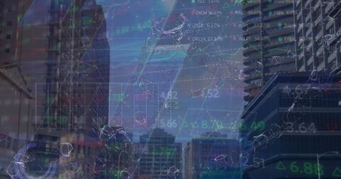 financial data processing amidst cityscape-pleasing calculation interface - Download Free Stock Images Pikwizard.com