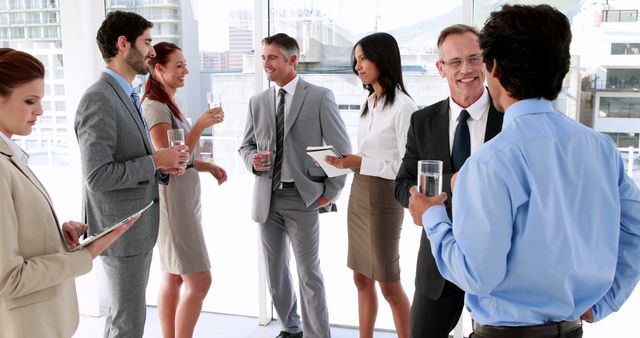 Professionals Networking During Office Break - Download Free Stock Images Pikwizard.com