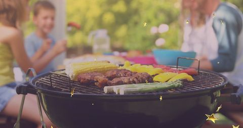 Family Enjoying Barbecue Cookout in Sunny Backyard - Download Free Stock Images Pikwizard.com