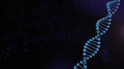 DNA Helix Animation with Data Visualization Elements