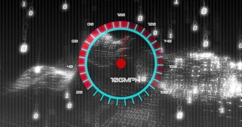 Digital Speedometer Measuring Global Data Processing Speed - Download Free Stock Images Pikwizard.com