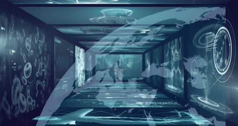 Futuristic Digital Interface for Global Business Innovation