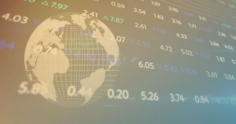 Financial Data Visualization with Global Network over Earth - Download Free Stock Images Pikwizard.com
