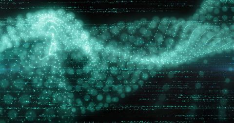 Abstract Digital Data Stream with Glowing Particles - Download Free Stock Images Pikwizard.com