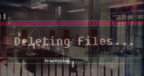 Futuristic User Interface for Data Processing in Empty Office