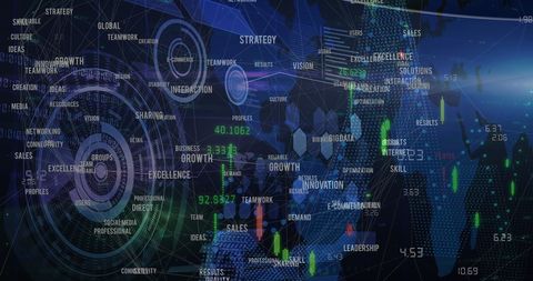 Global Technology and Digital Data Interface with Business Concepts - Download Free Stock Images Pikwizard.com