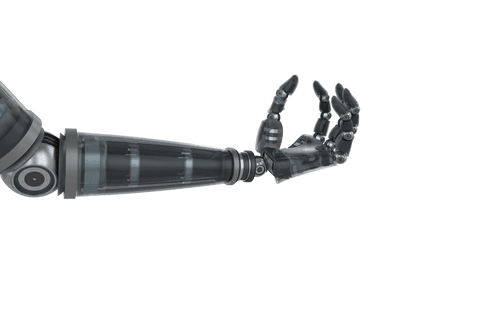 futuristic transparent cyborg arm with open hand motion - Download Free Stock Videos Pikwizard.com