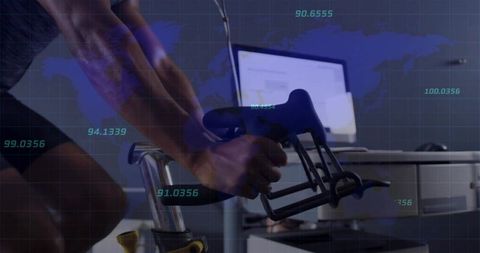 Cycling fitness technology integration in modern work environment