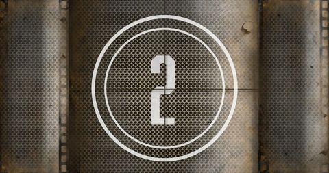 Vintage Film Countdown with Rustic Metal Background