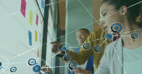 Diverse Team Collaborating with Network Concept Overlay