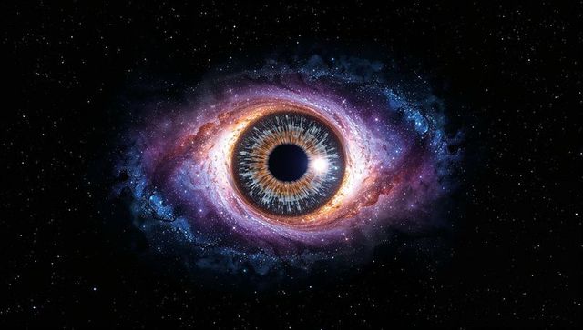 Cosmic Eye with Nebula Swirl Detailed Abstract Imagery