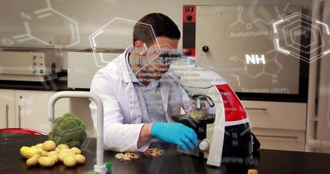 Scientist Analyzing Samples with Microscope in Modern Laboratory - Download Free Stock Images Pikwizard.com
