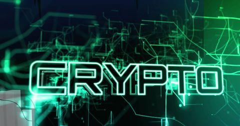 digital crypto currency concept with cyber aesthetic - Download Free Stock Images Pikwizard.com