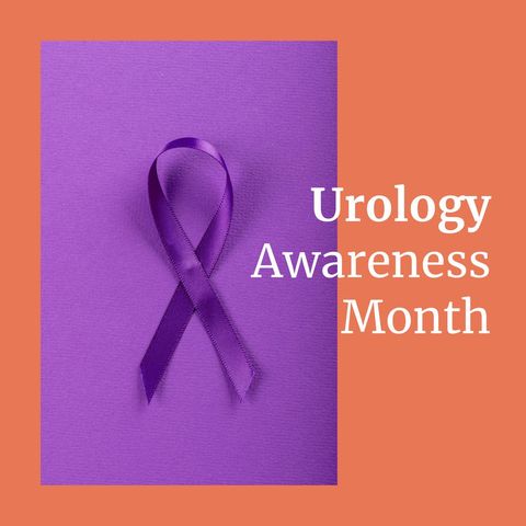 Purple Ribbon for Urology Awareness Month on Colored Background - Download Free Stock Templates Pikwizard.com