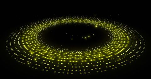 Futuristic Glowing Portal in Digital Void