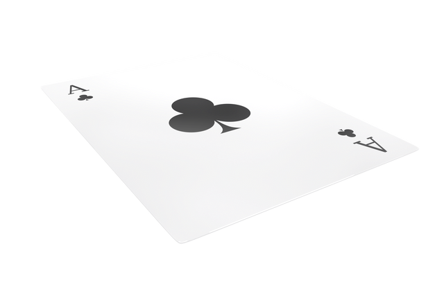 Transparent Ace Of Clubs Playing Card Render With Perspective - Download Free Stock Videos Pikwizard.com