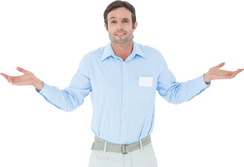transparent portrait of businessman shrugging in confusion - Download Free Stock Videos Pikwizard.com