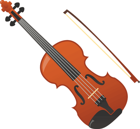 stylized transparent background violin and bow illustration - Download Free Stock Videos Pikwizard.com
