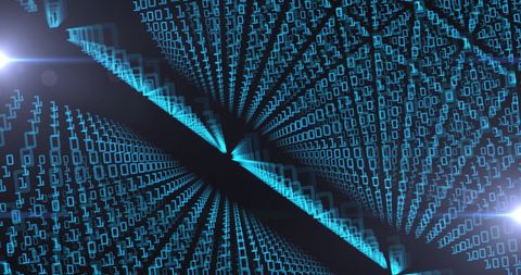 digital binary code with futuristic 3d grid and light effects - Download Free Stock Images Pikwizard.com