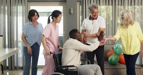 Welcoming New Physiotherapy Patient in Treatment Center