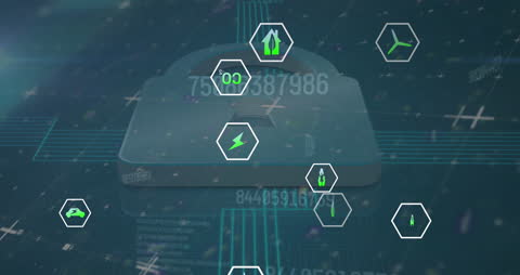 Digital Data Network with Server and Tech Elements