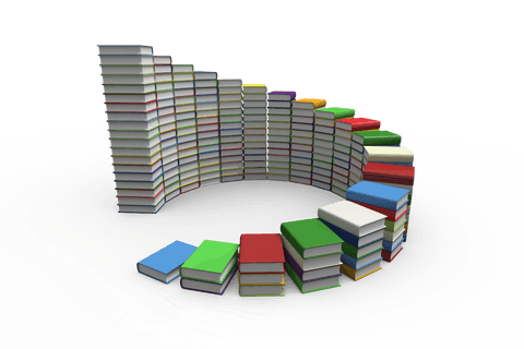 Colorful Books in Circular Stack on Transparent Background - Download Free Stock Videos Pikwizard.com