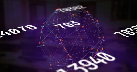 Futuristic Digital Network with Rotating Connections - Download Free Stock Images Pikwizard.com