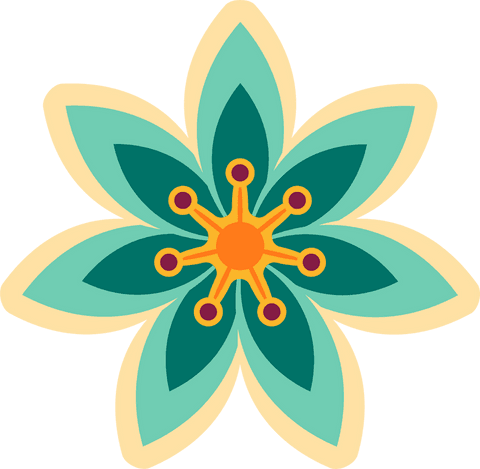 minimalist six-petal flower icon on transparent background - Download Free Stock Videos Pikwizard.com