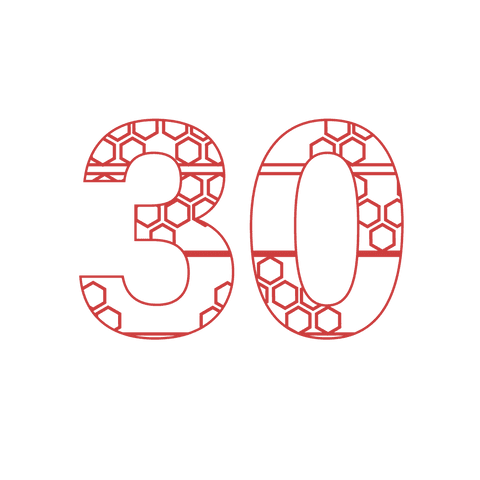 Red Number 30 with Geometric Pattern on Transparent Background - Download Free Stock Videos Pikwizard.com