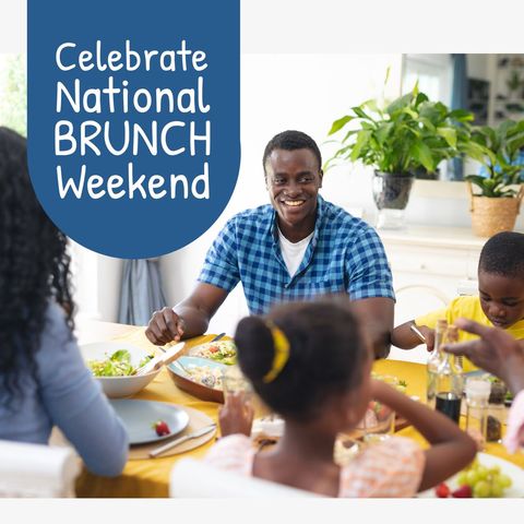 african american family enjoying national brunch weekend - Download Free Stock Templates Pikwizard.com