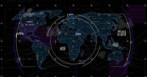 Digital World Map with Data Processing and Network Connections - Download Free Stock Images Pikwizard.com