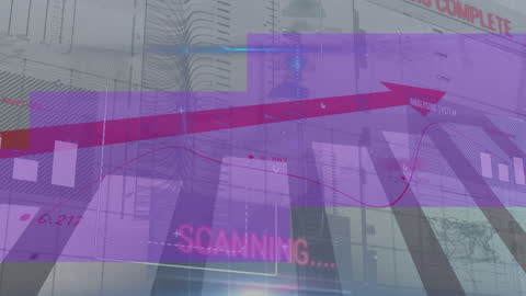 Financial Data Overlay on Delivery Business Concept