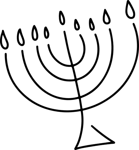 stylized transparent hanukkah menorah icon with nine flames - Download Free Stock Videos Pikwizard.com