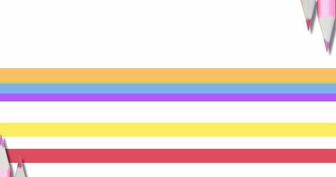 colorful stripes with pencils on white background - Download Free Stock Images Pikwizard.com