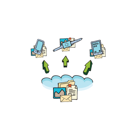 Business Icons with Arrows Connecting to Cloud on Transparent Background - Download Free Stock Videos Pikwizard.com